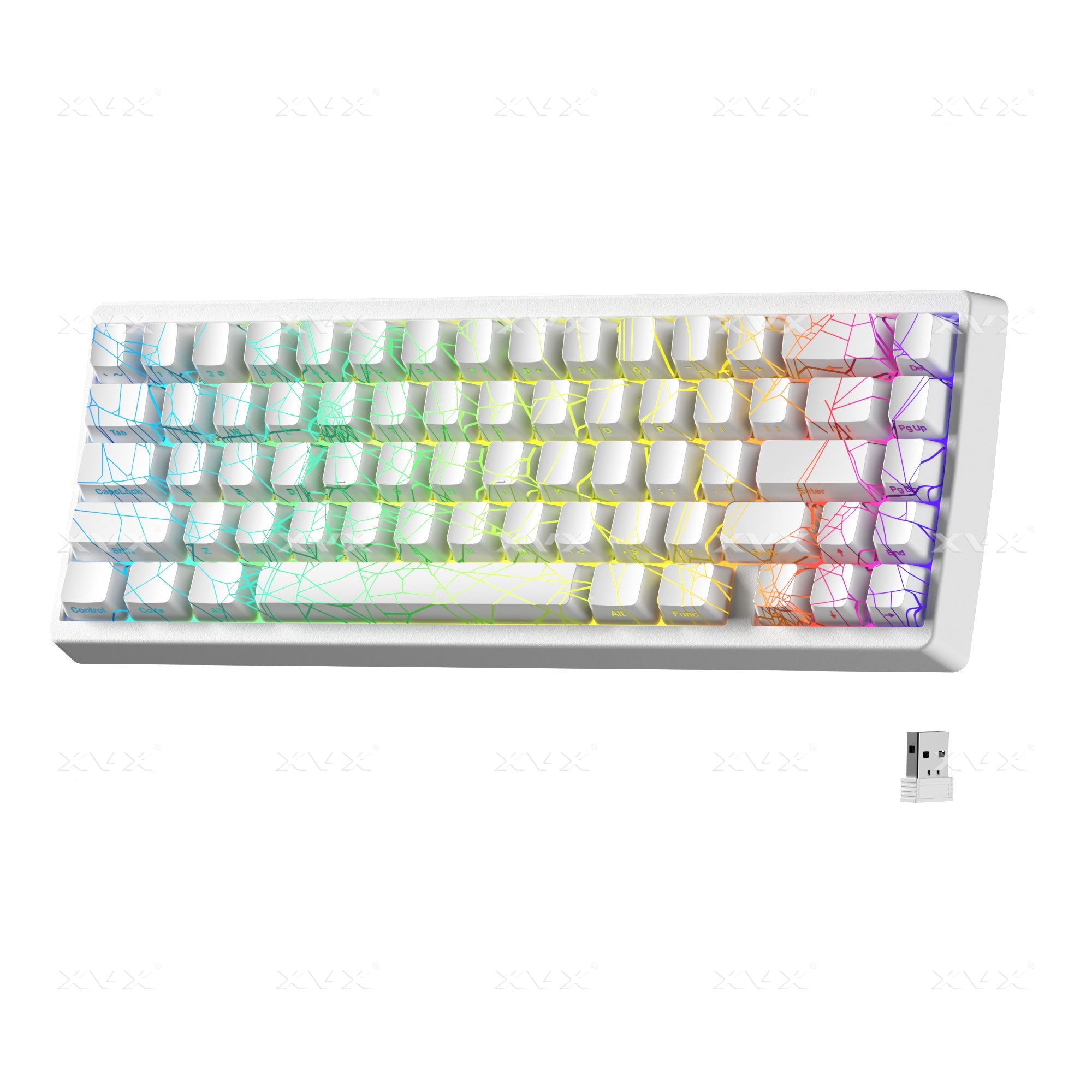 XVX M67 JadeStone Spider Web Tri-Mode RGB Mechanical Keyboard