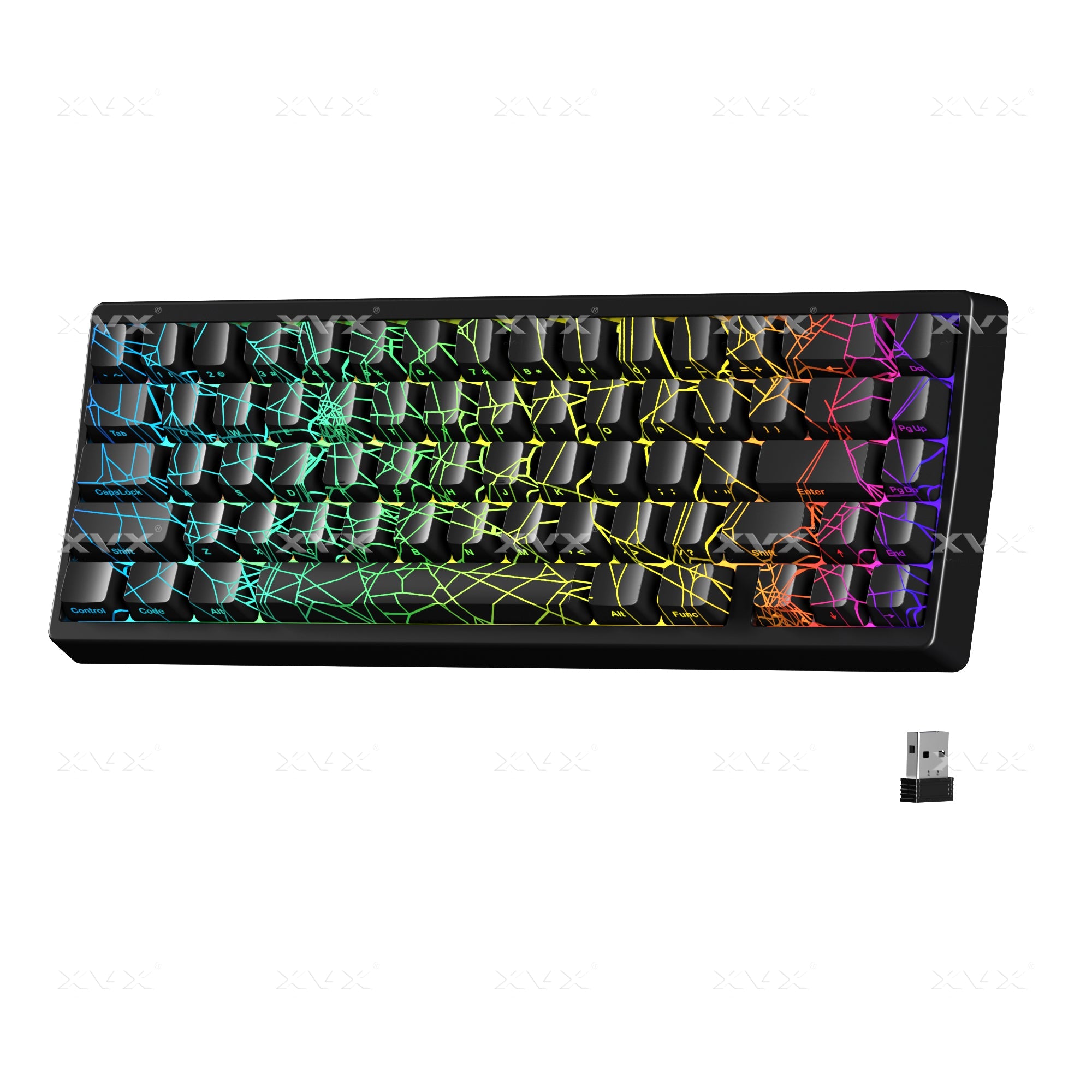 XVX M67 JadeStone Spider Web Tri-Mode RGB Mechanical Keyboard