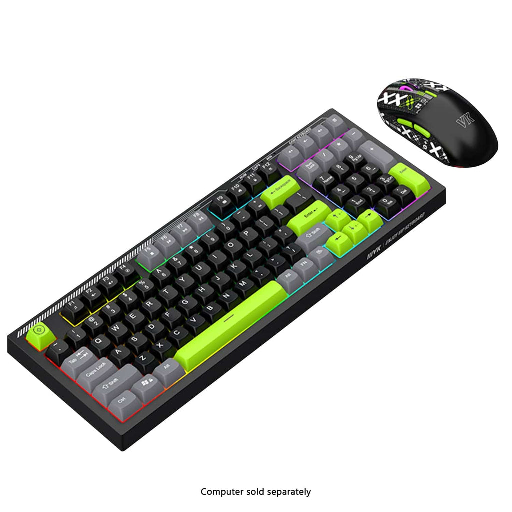 Wired Gaming Keyboard & Mouse Combo - Anti-Ghosting Multi-Key, 7-RGB Backlights