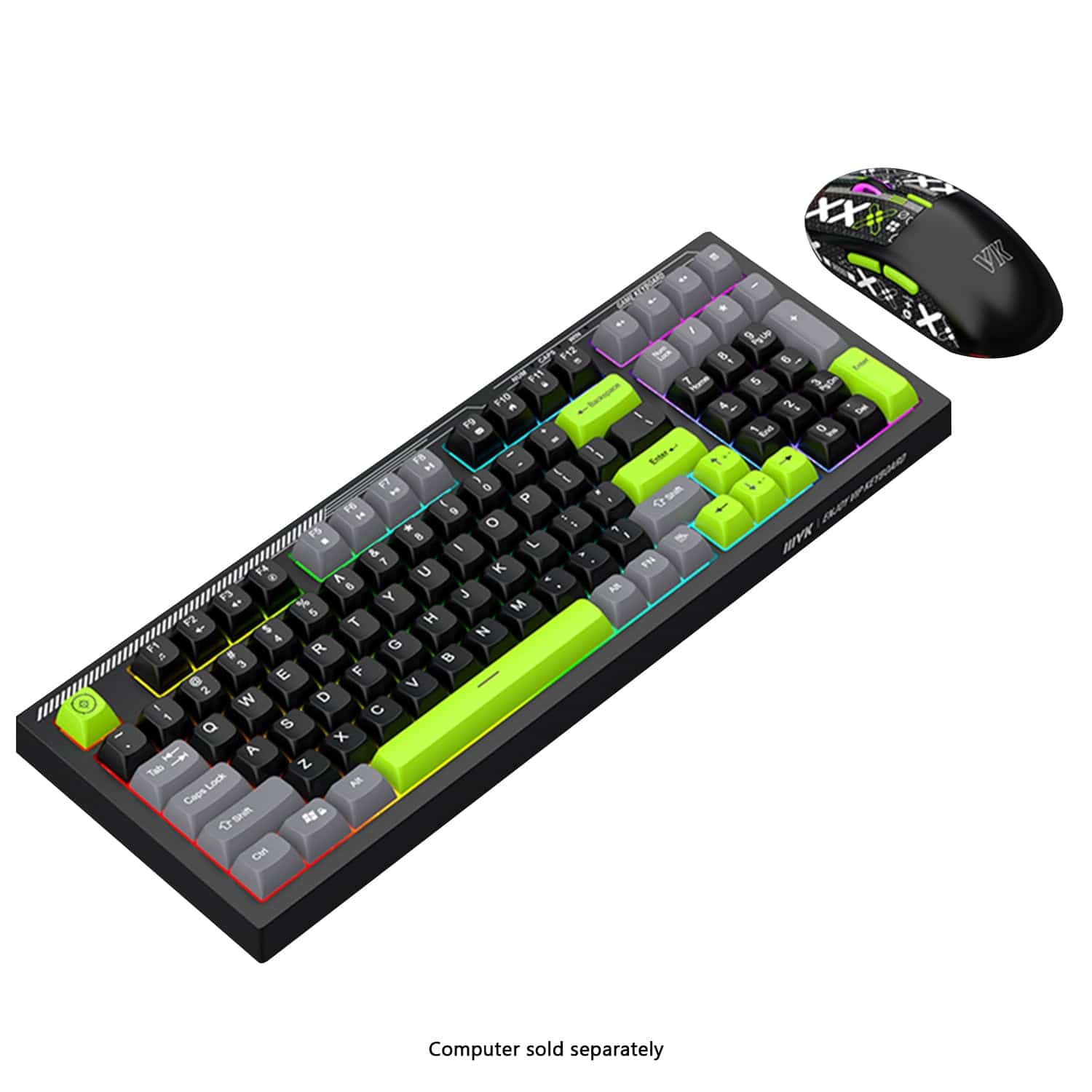 Wired Gaming Keyboard & Mouse Combo - Anti-Ghosting Multi-Key, 7-RGB Backlights
