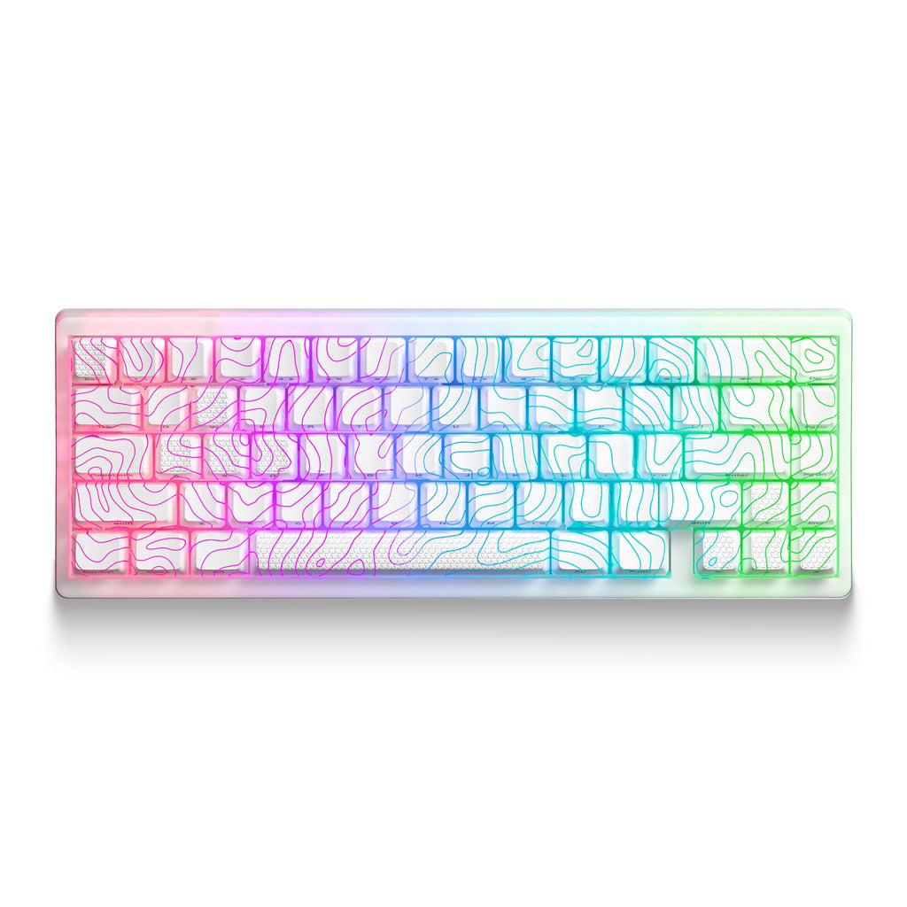 XVX M67 JadeStone Stellar White Tri-Mode RGB Mechanical Keyboard