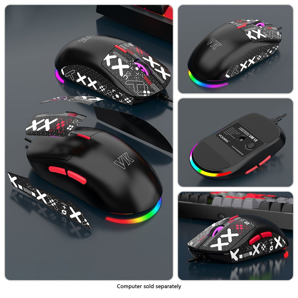 Wired Gaming Keyboard & Mouse Combo - Anti-Ghosting Multi-Key, 7-RGB Backlights