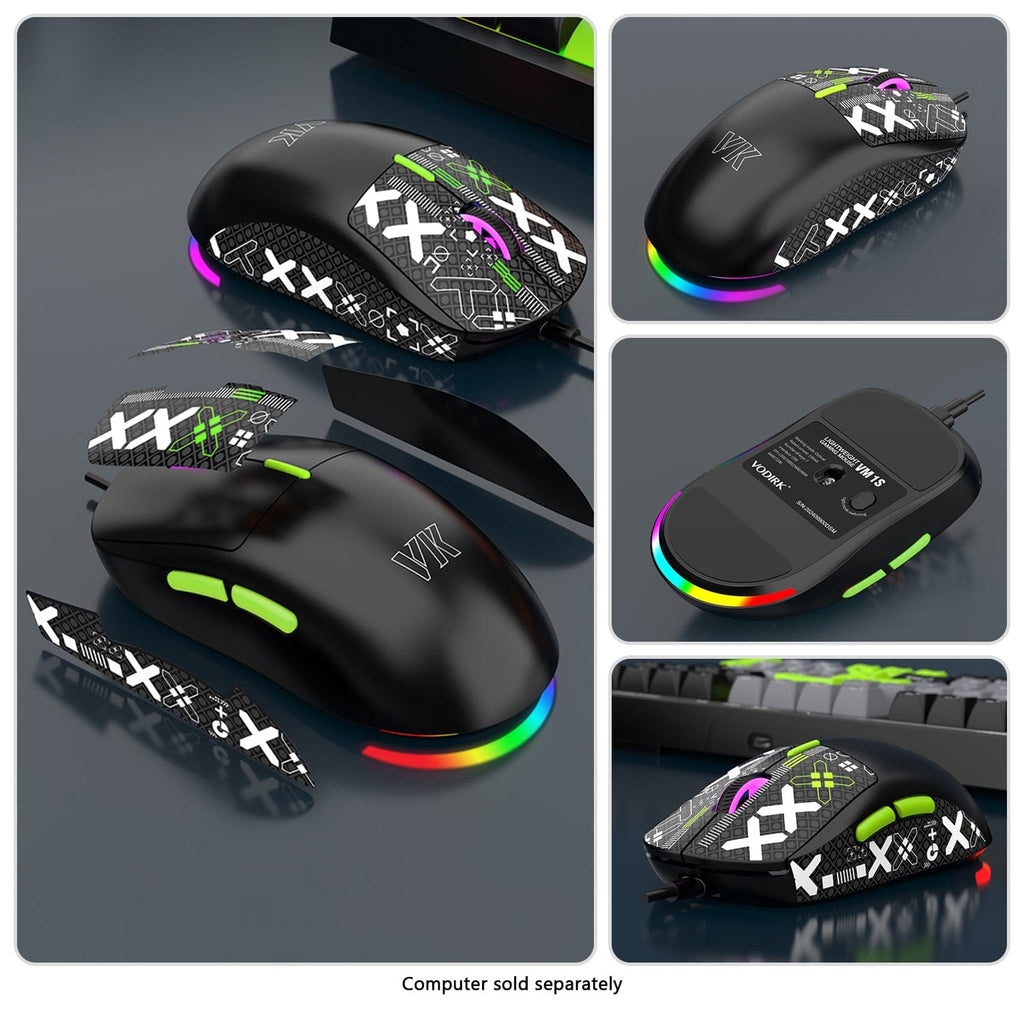 Wired Gaming Keyboard & Mouse Combo - Anti-Ghosting Multi-Key, 7-RGB Backlights