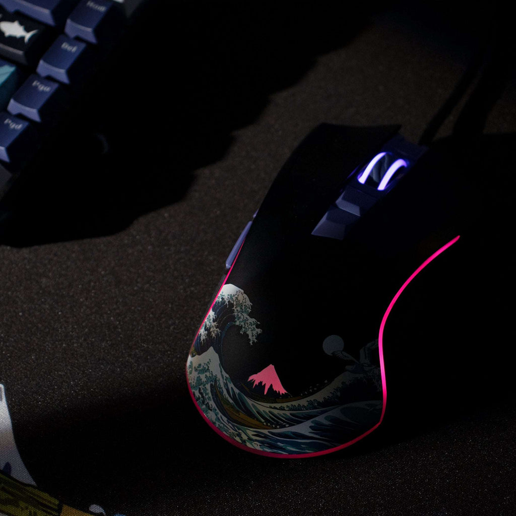 XVX G705 Kanagawa Themed Programmable Wired Gaming Mouse