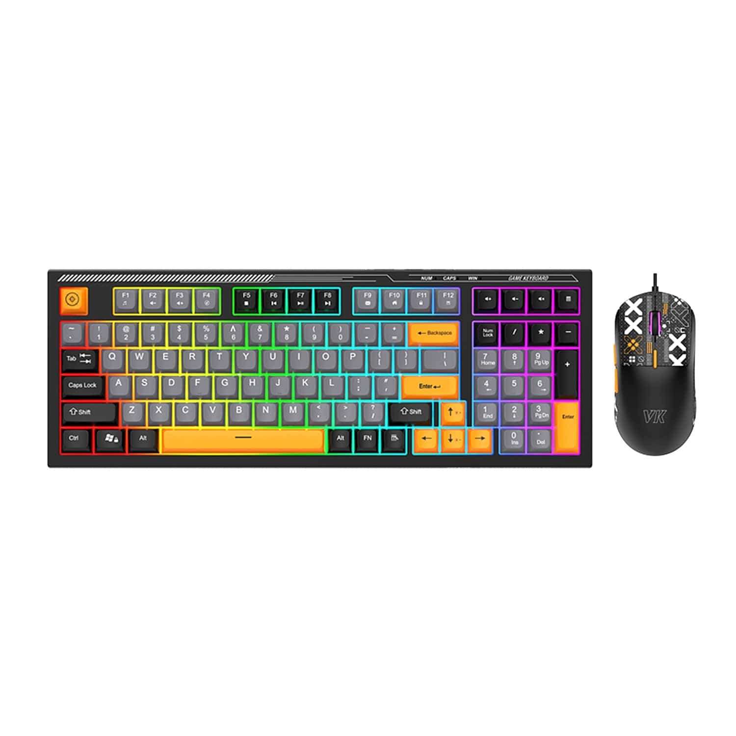 Wired Gaming Keyboard & Mouse Combo - Anti-Ghosting Multi-Key, 7-RGB Backlights