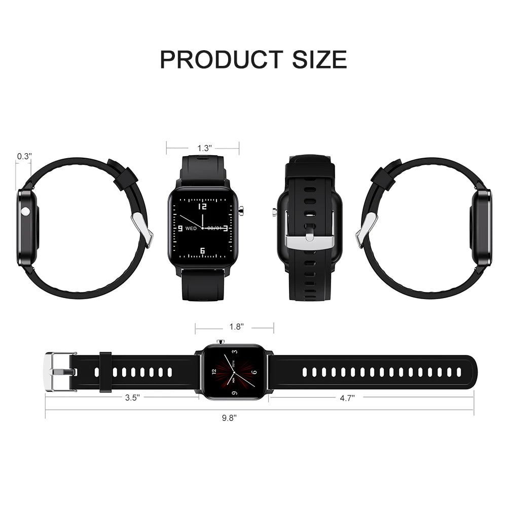 Smart Watch for Men & Women – Waterproof Fitness Band, Android & iOS Compatible
